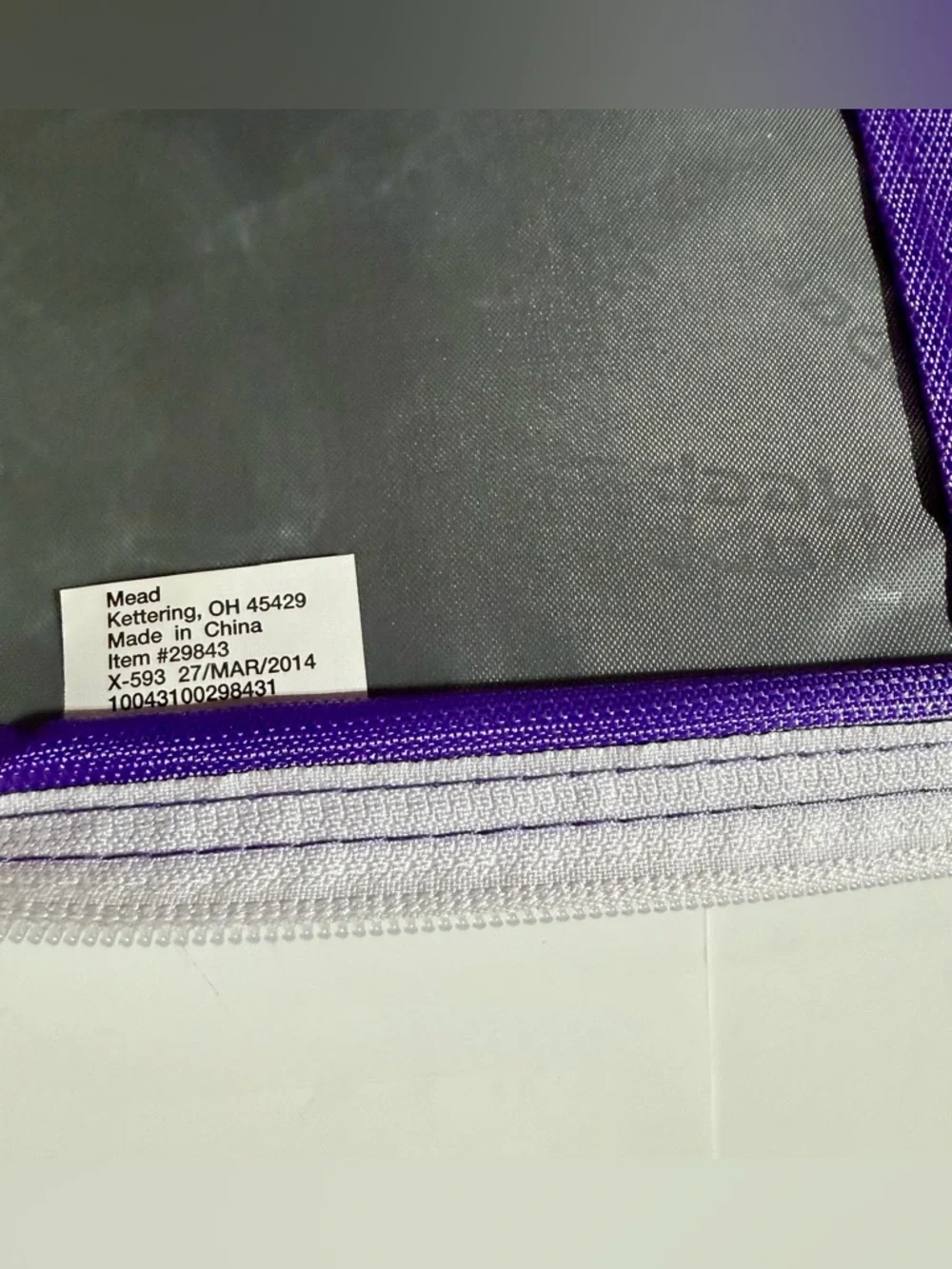Y2K Mead Trapper Keeper Zip Purple Pink Padded 3 Ring 2” Binder Handle Snapper